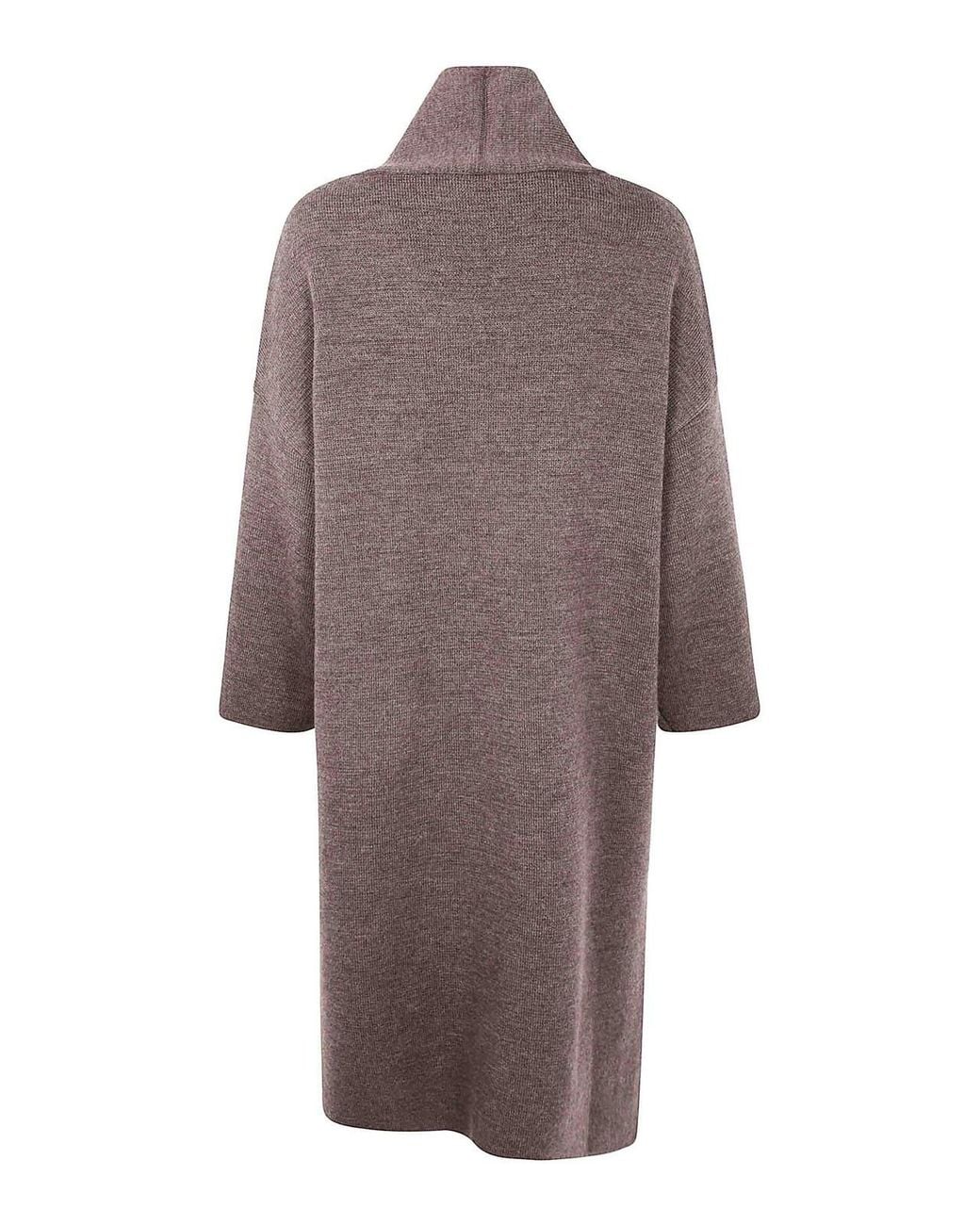 Ma'ry'ya Brown Long Coat Buttons Jaw