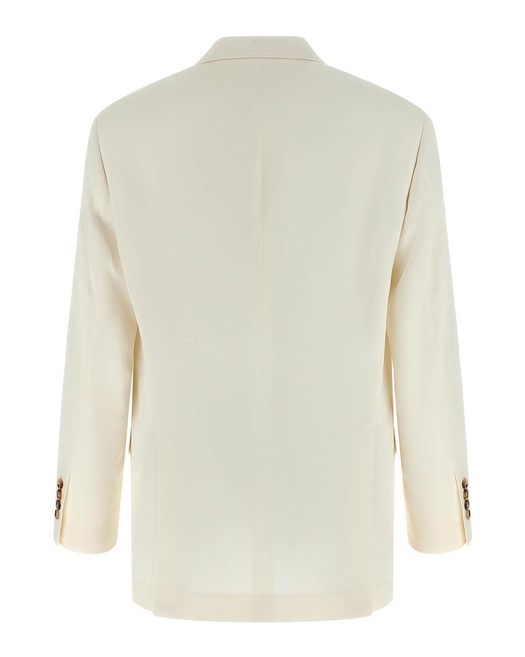 Brunello Cucinelli White Linen Silk Blazer for men