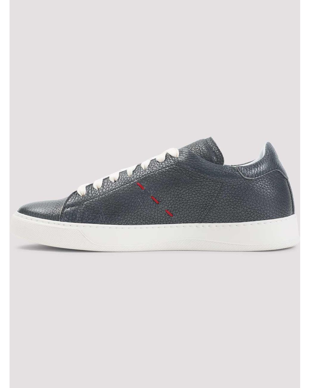 Kiton Blue Grigio Scuro Low-Top Sneakers for men