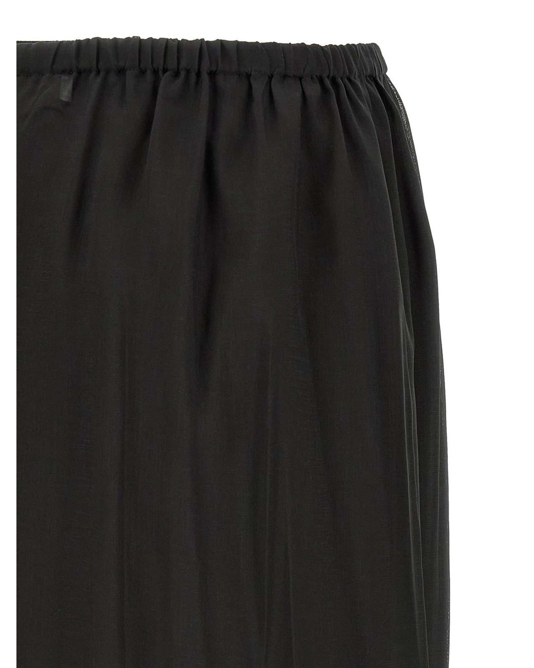Tela Black Fringed Detail Skirt