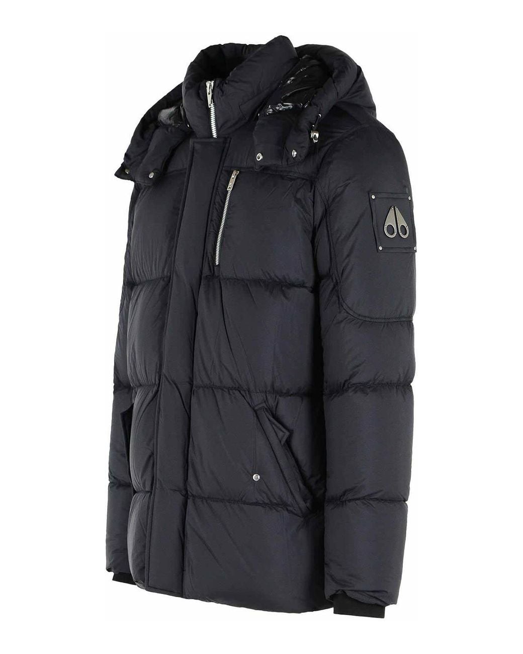 Moose Knuckles Black 'Everest 3Q' Nylon Down Jacket for men