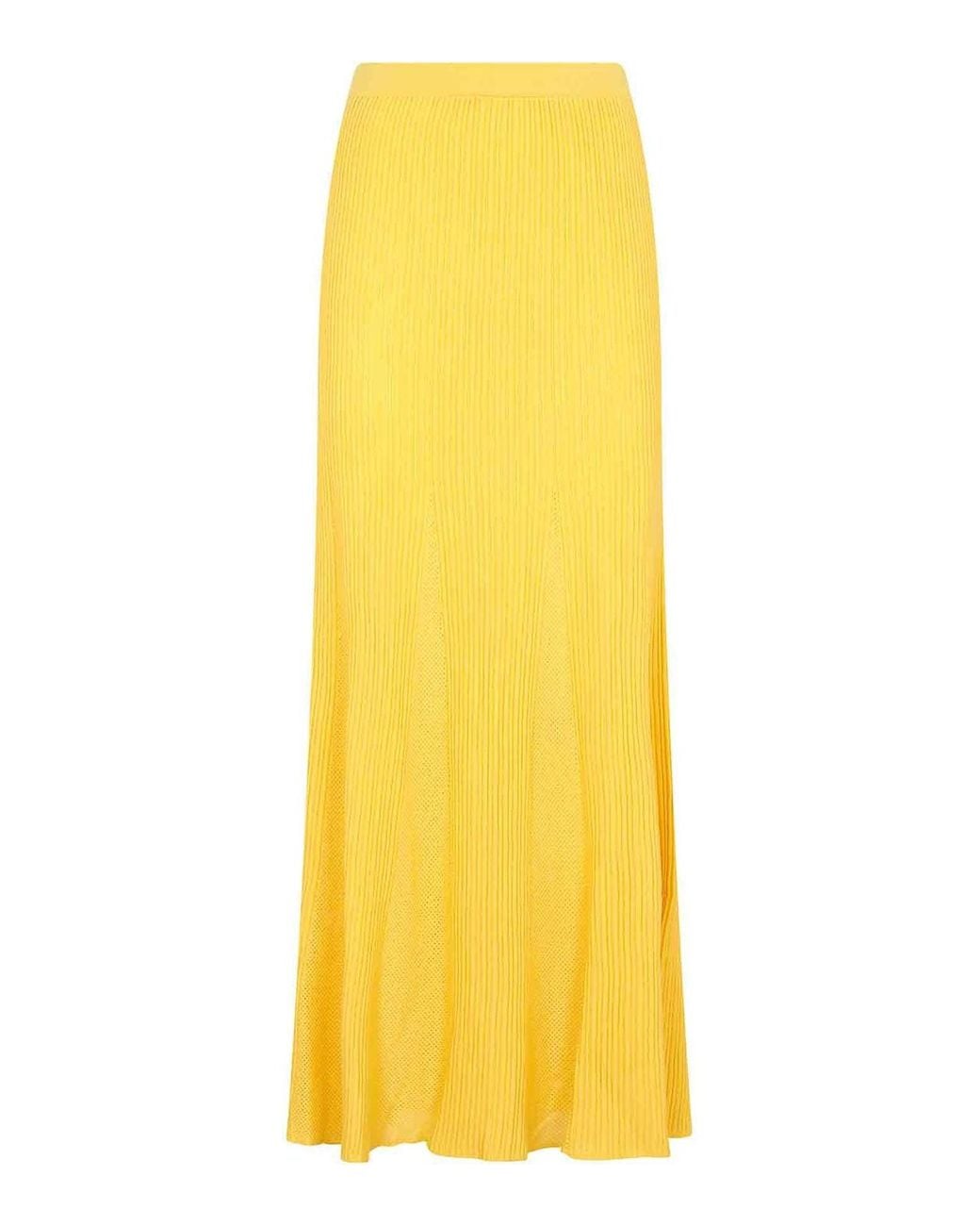 Gabriela Hearst Yellow Wool Eula Skirt