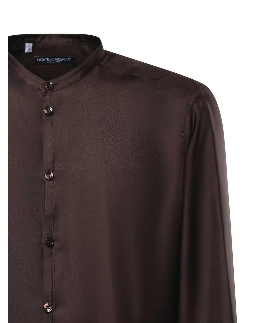 Dolce & Gabbana Brown Silk Shirt for men