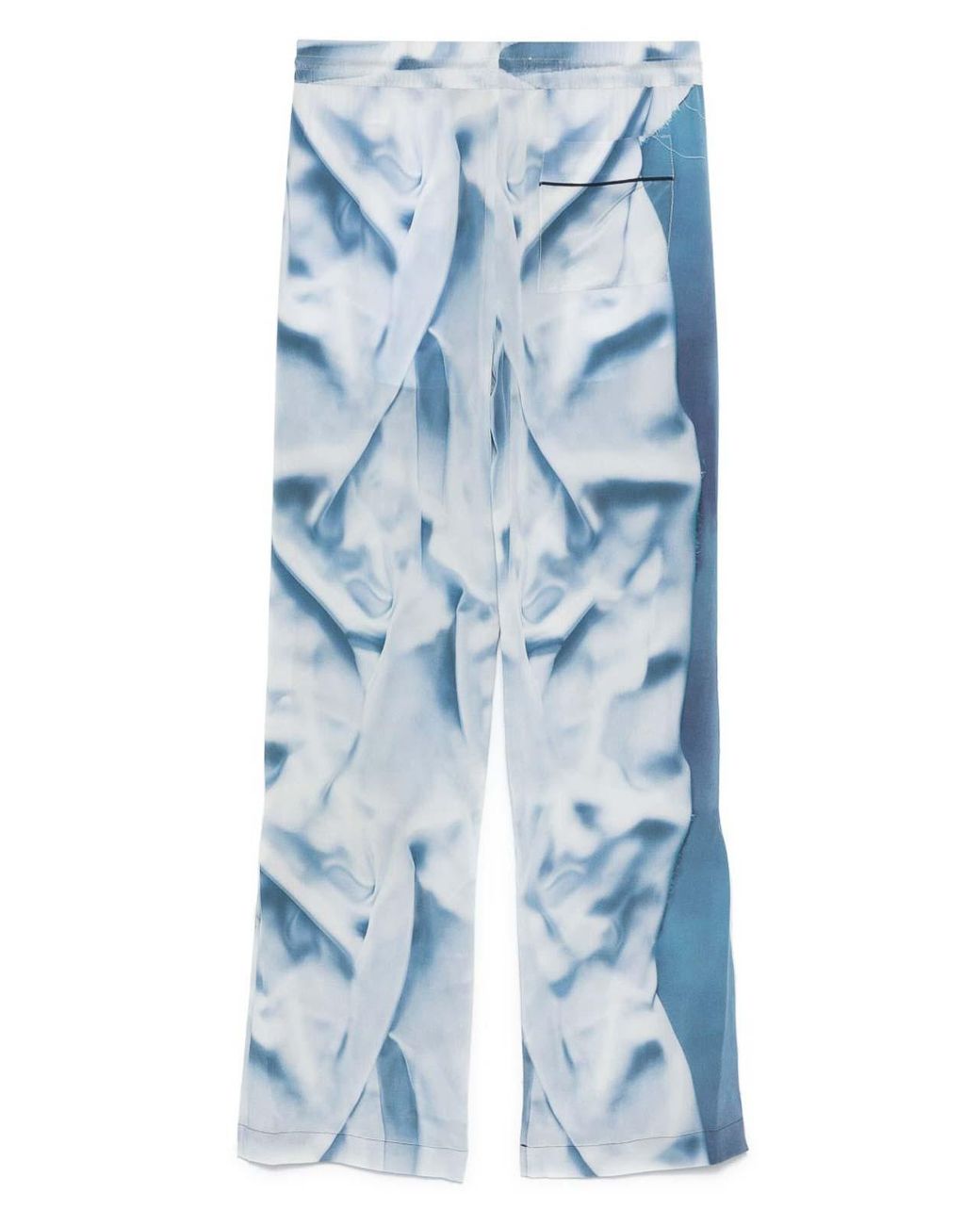 Victoria Beckham Blue Satin Pyjama Pants