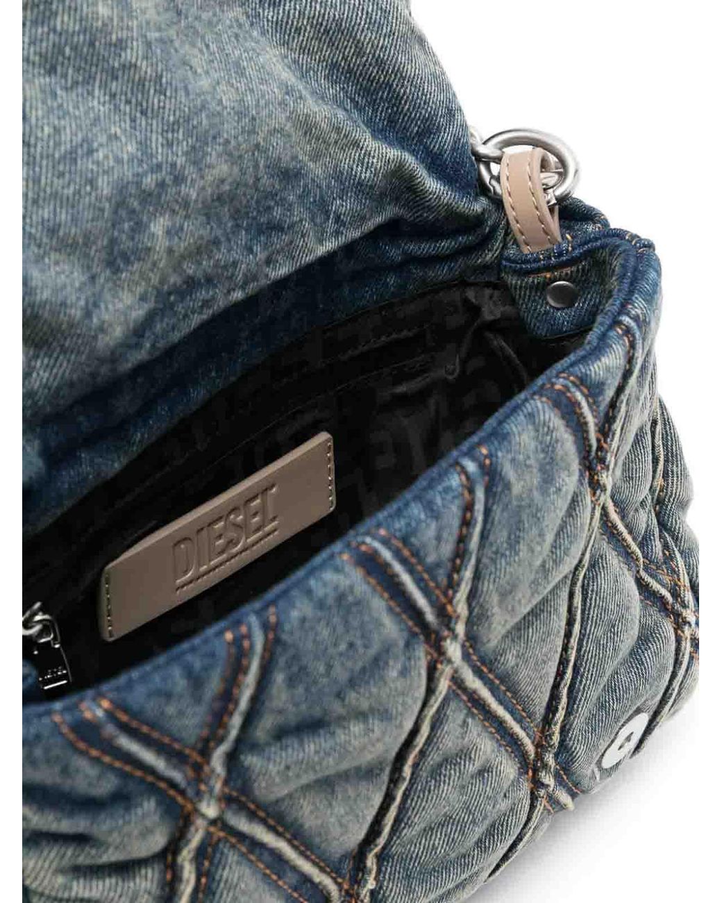 DIESEL Gray Charm-D Shoulder Bag