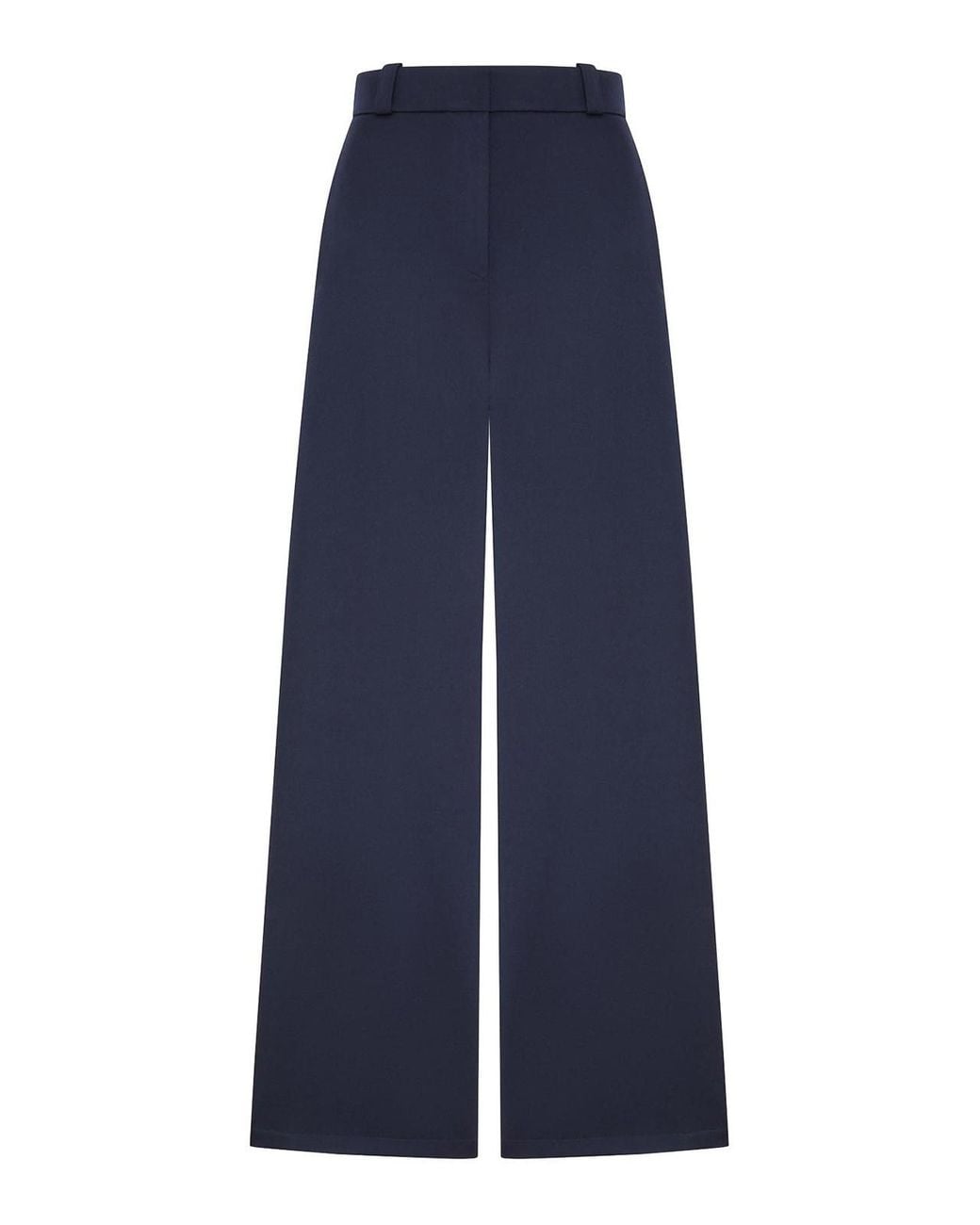 Giorgio Armani Blue Wide-Leg Wool Tuxedo Trousers Without Pleats