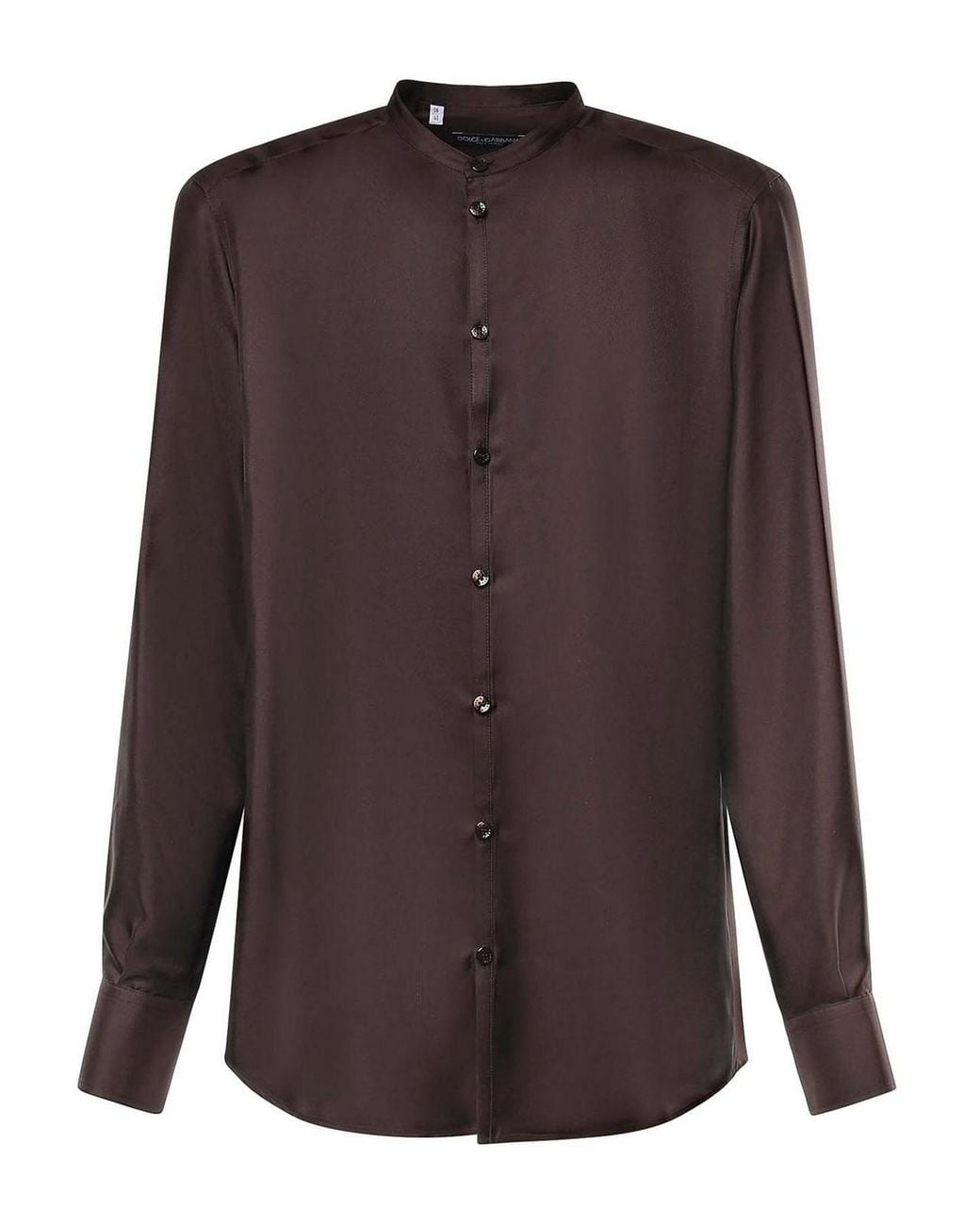 Dolce & Gabbana Brown Silk Shirt for men