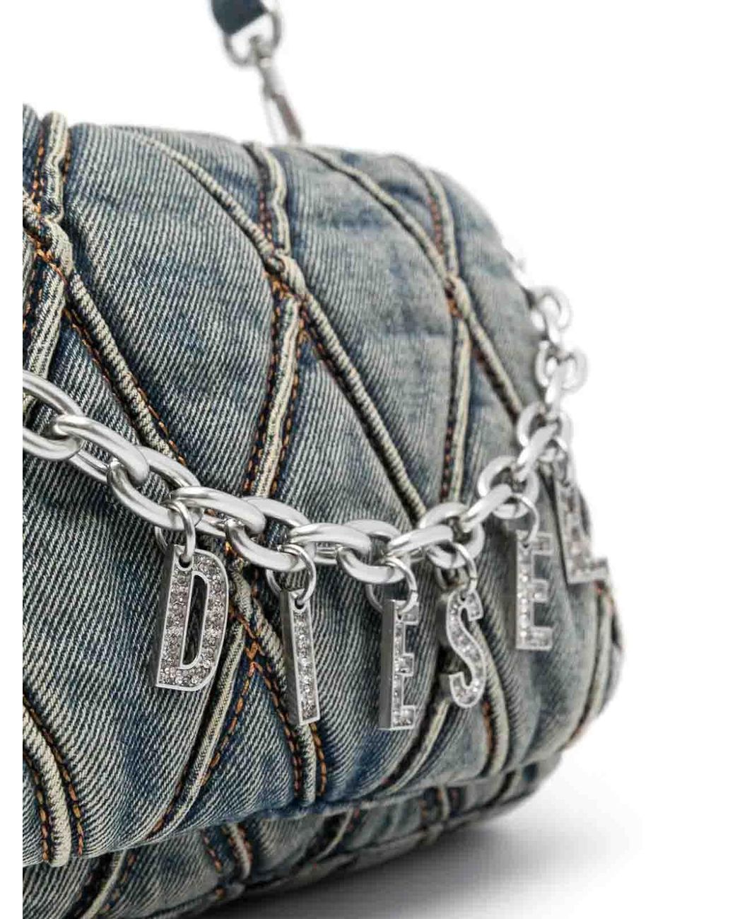 DIESEL Gray Charm-D Shoulder Bag