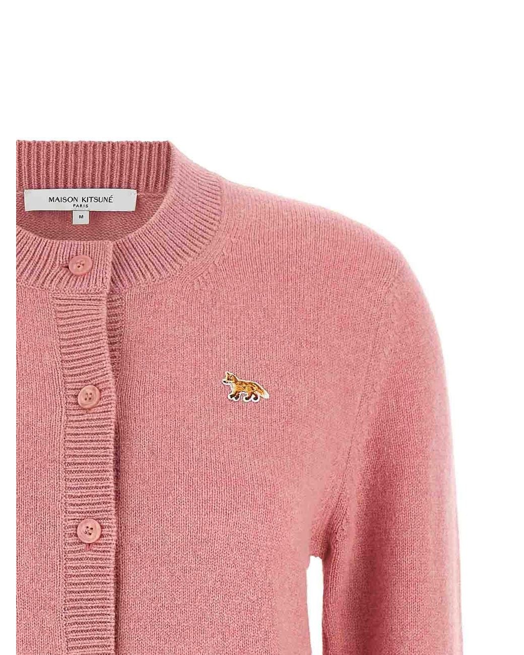 Maison Kitsuné Pink Cardigan