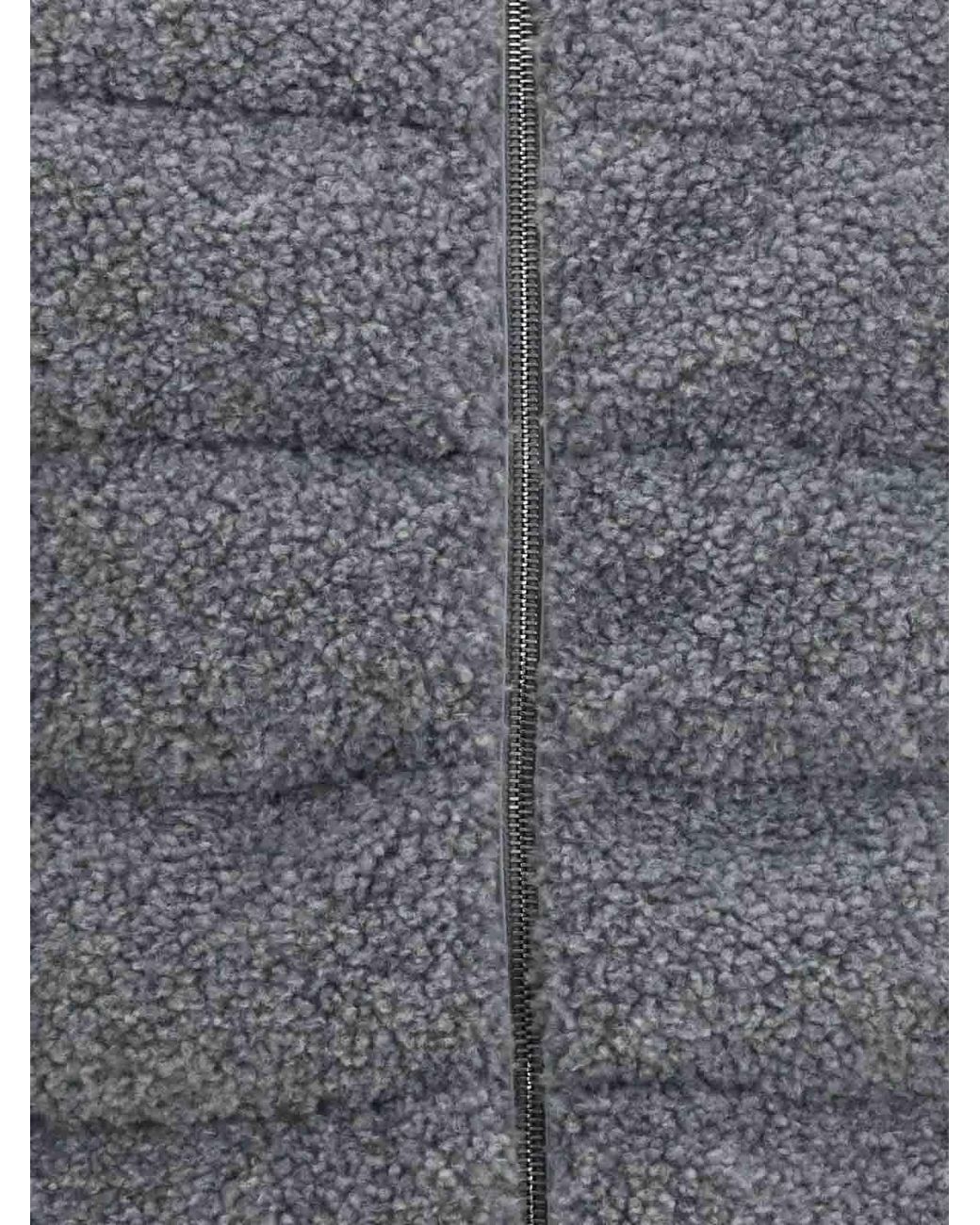 Herno Gray Sleeveless Puff Coat