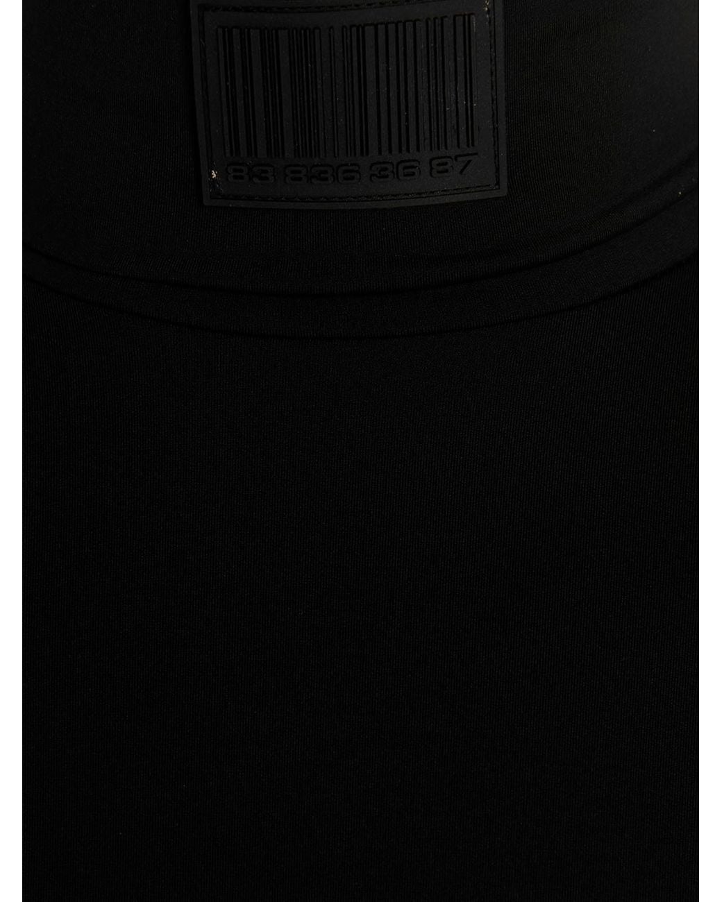 VTMNTS Black Lycra Logo Sweater for men