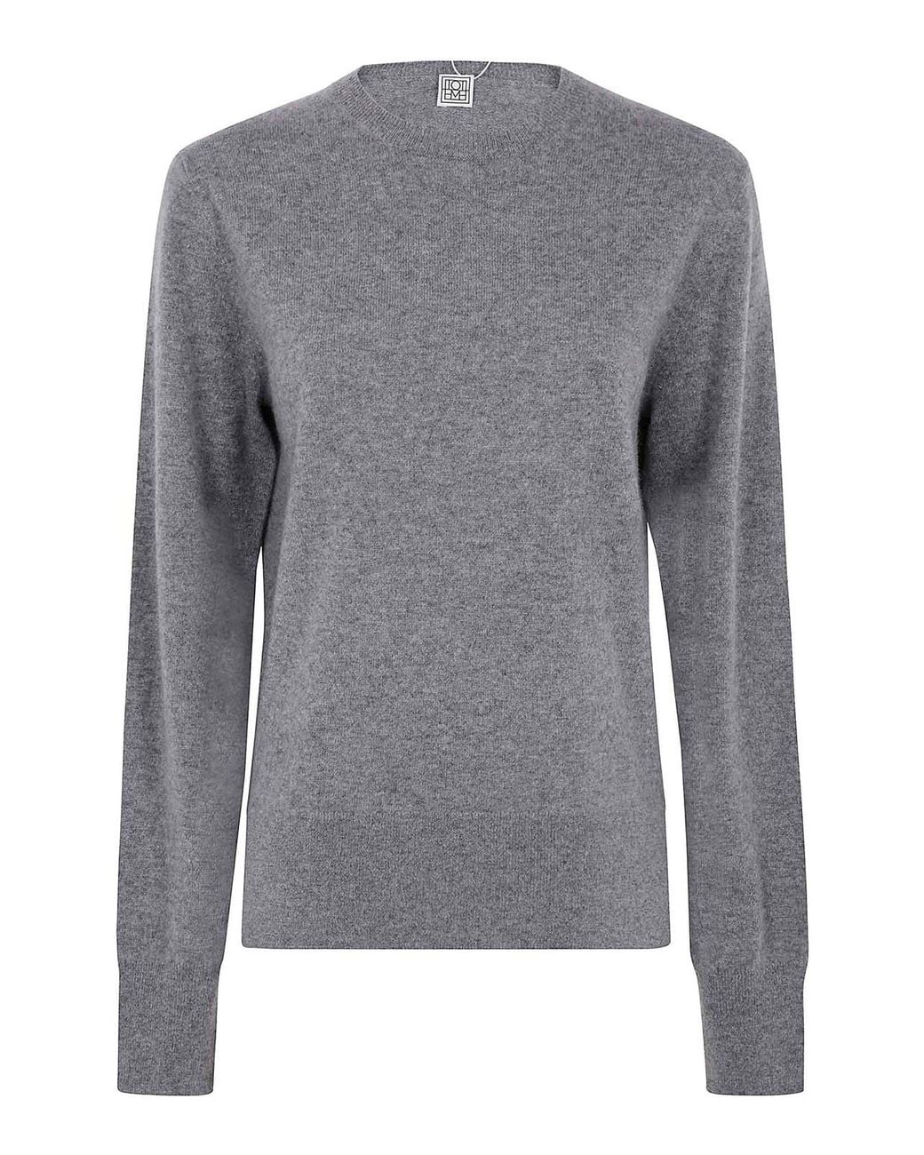 Suéter Cuello Redondo Totême de color Gray