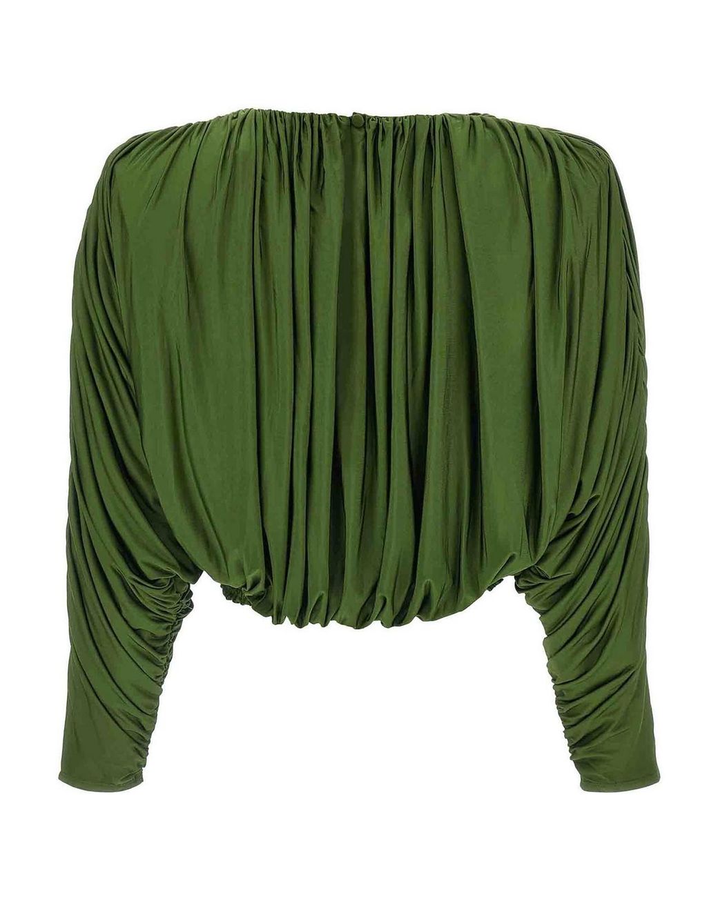 Self-Portrait Green Self Portrait Short Top With Ripples