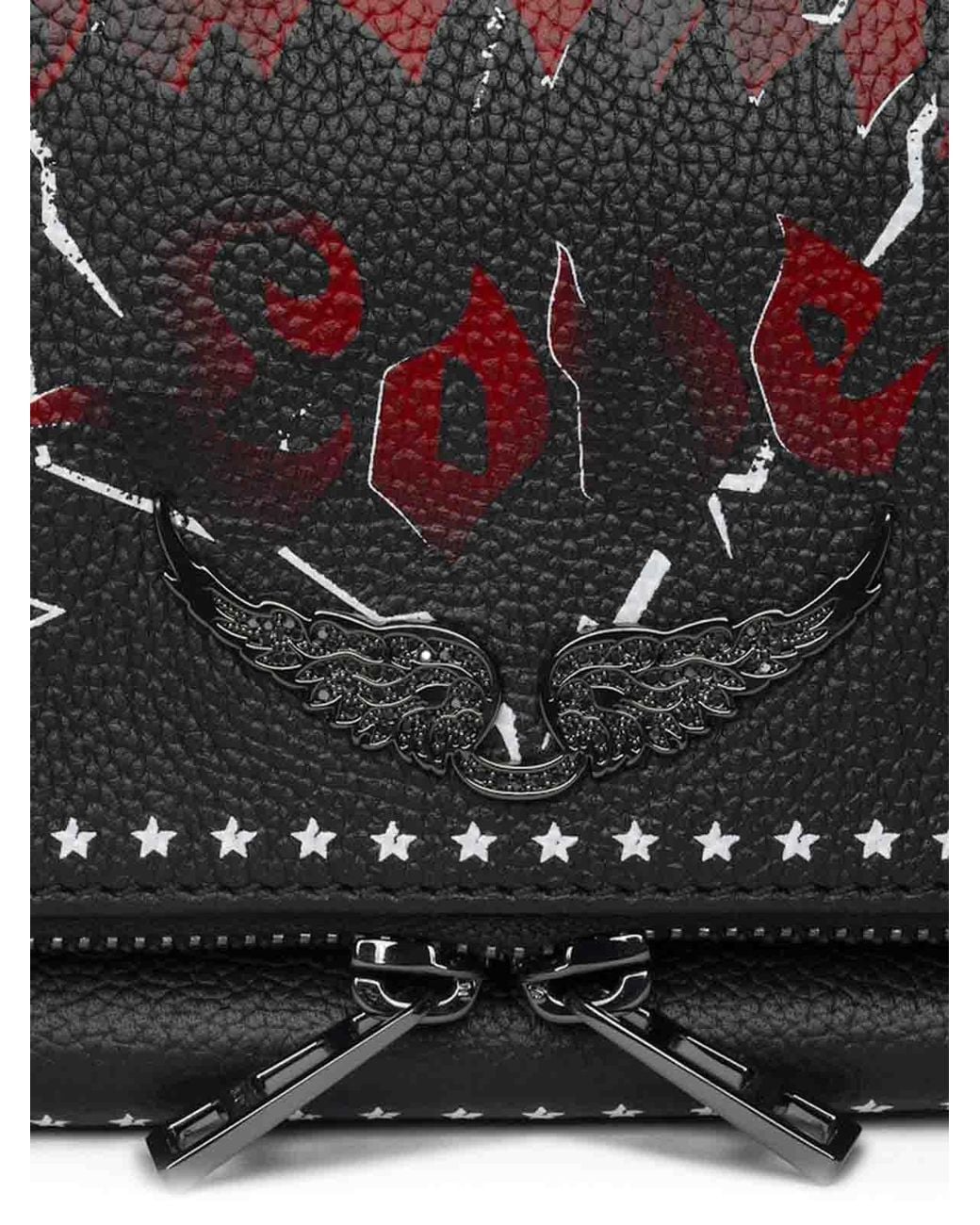 Zadig & Voltaire Black Rock Grained Leather Punk