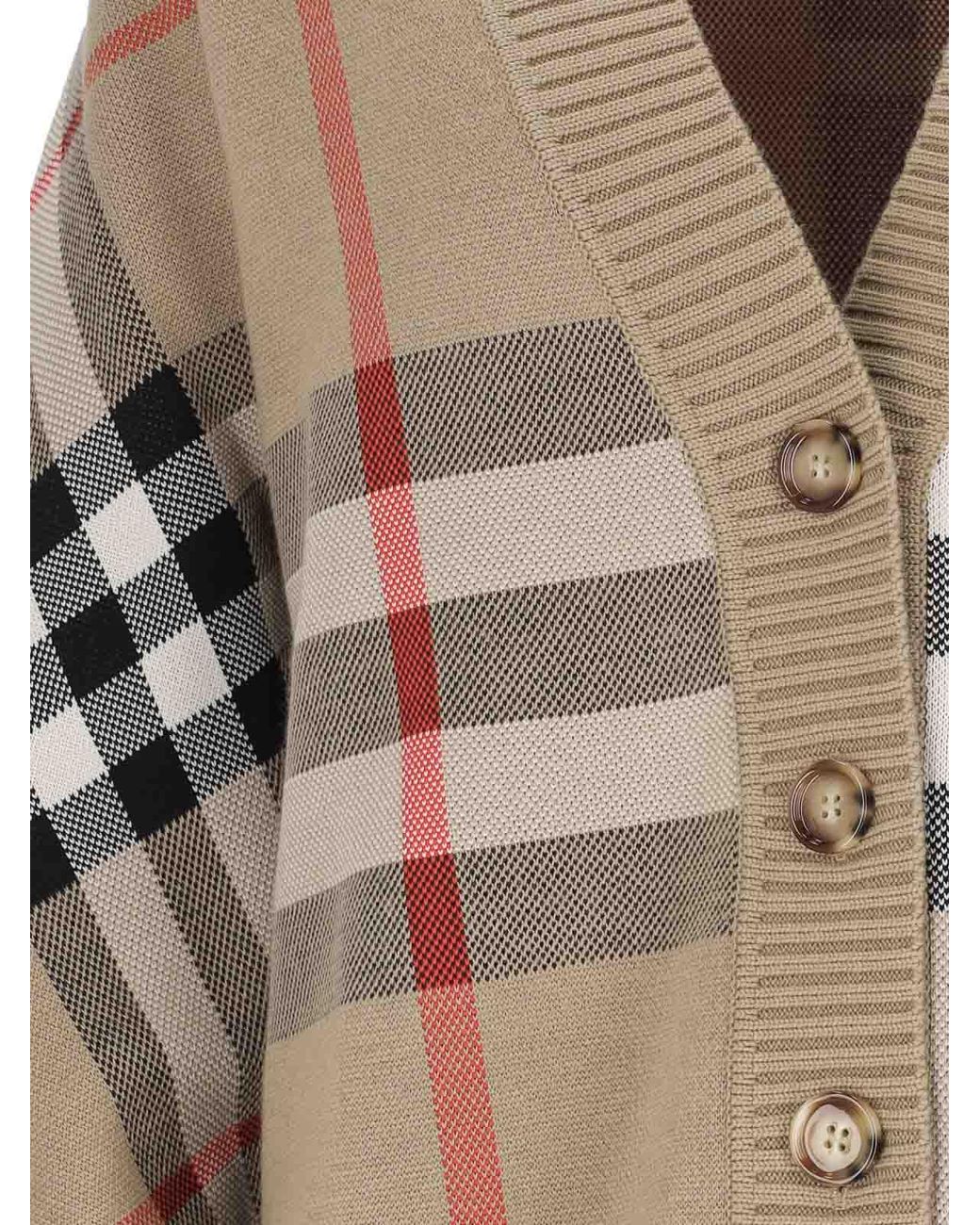 Burberry Brown Check Cardigan