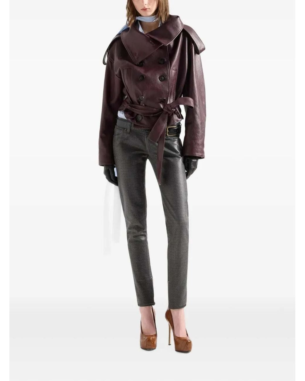 7 For All Mankind Purple Jacket Double Breasted