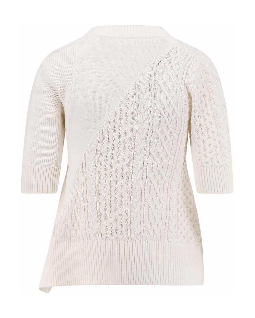 Sacai White Asymmetrical Jersey