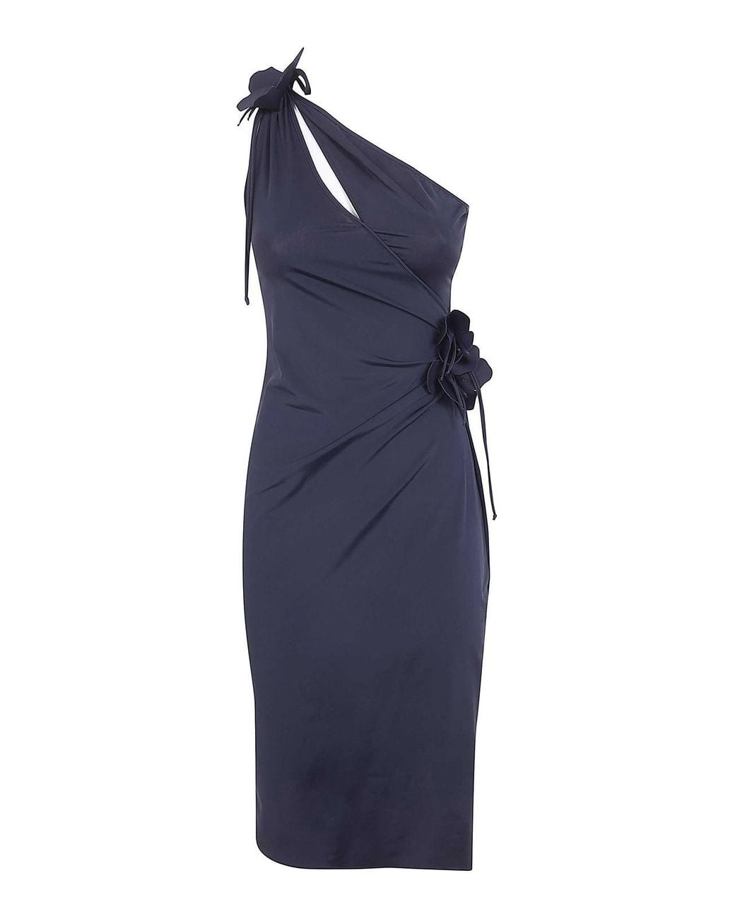 Coperni Blue Asymmetric Mini Dress