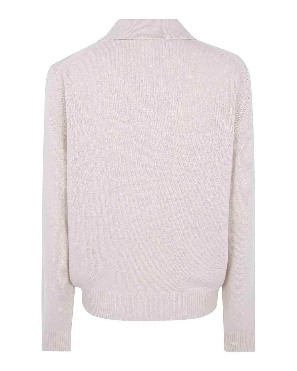 Victoria Beckham White Polo Collar Jumper