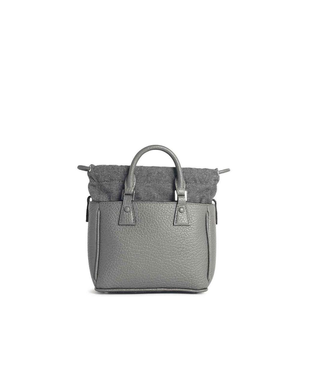 Maison Margiela Metallic 5Ac Tote Horizontal Pebble Leather Bag