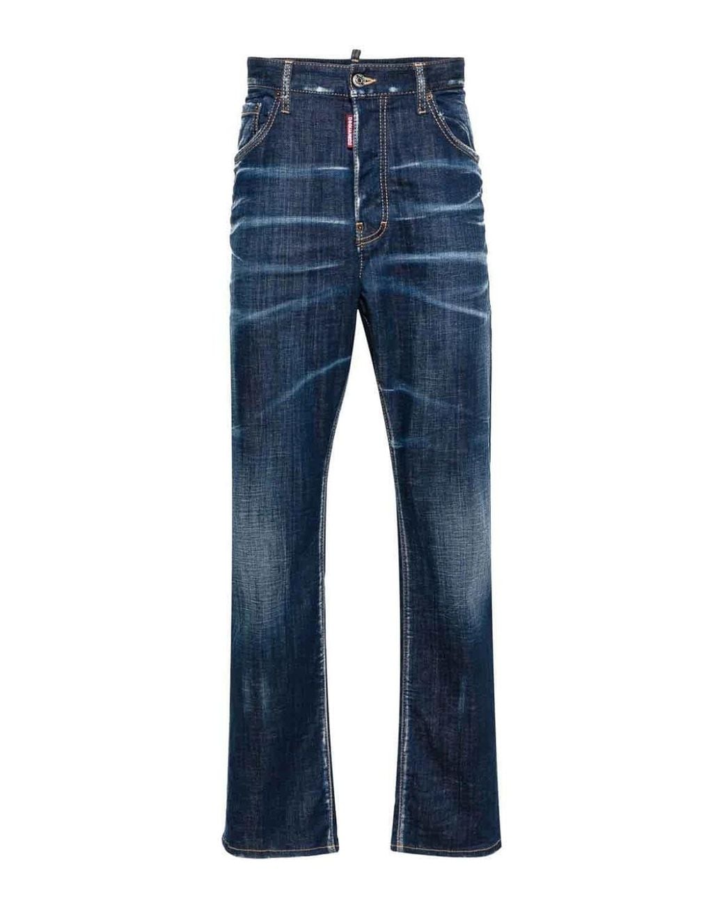 DSquared² Blue Mid-Rise Skinny Jeans for men