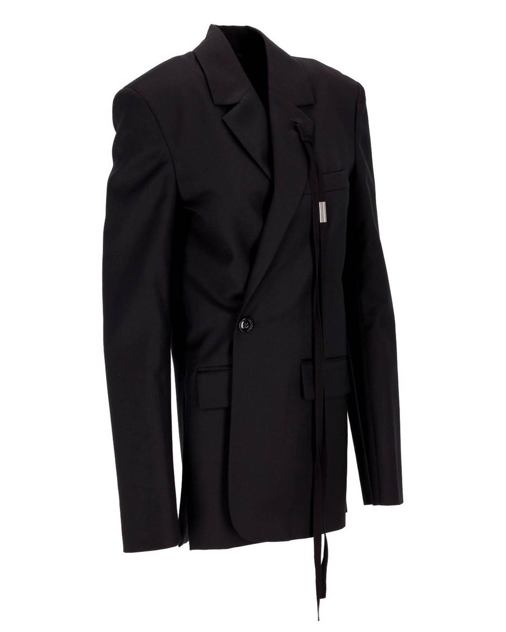 Ann Demeulemeester Black Tailored Jacket Wool Twil