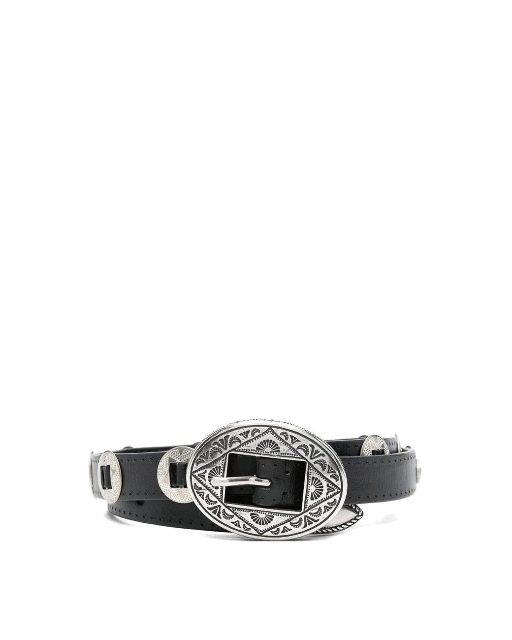 Golden Goose Deluxe Brand White Belt Leather Hammered Studs