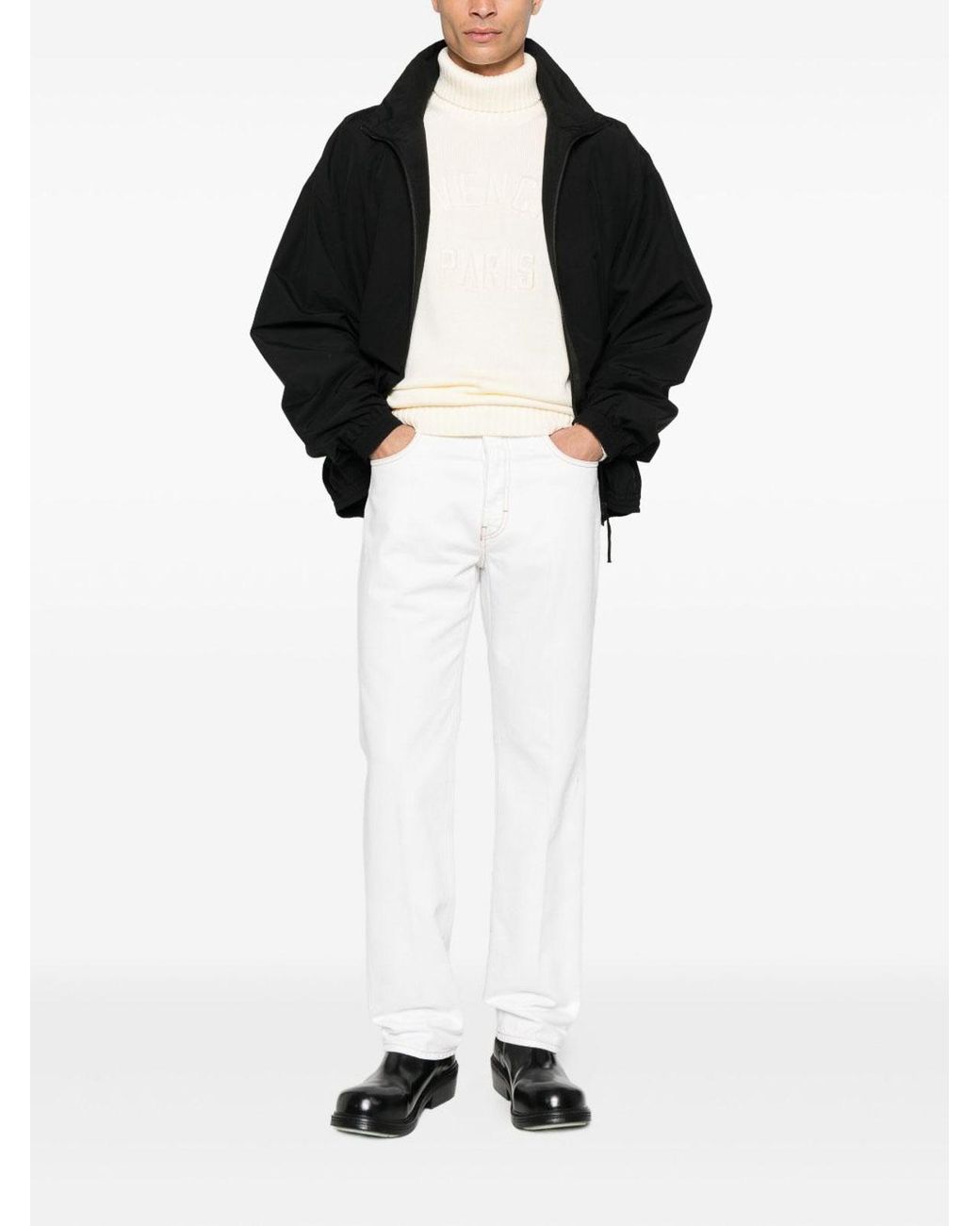 Givenchy White Paris Sweater With A High Neck for men
