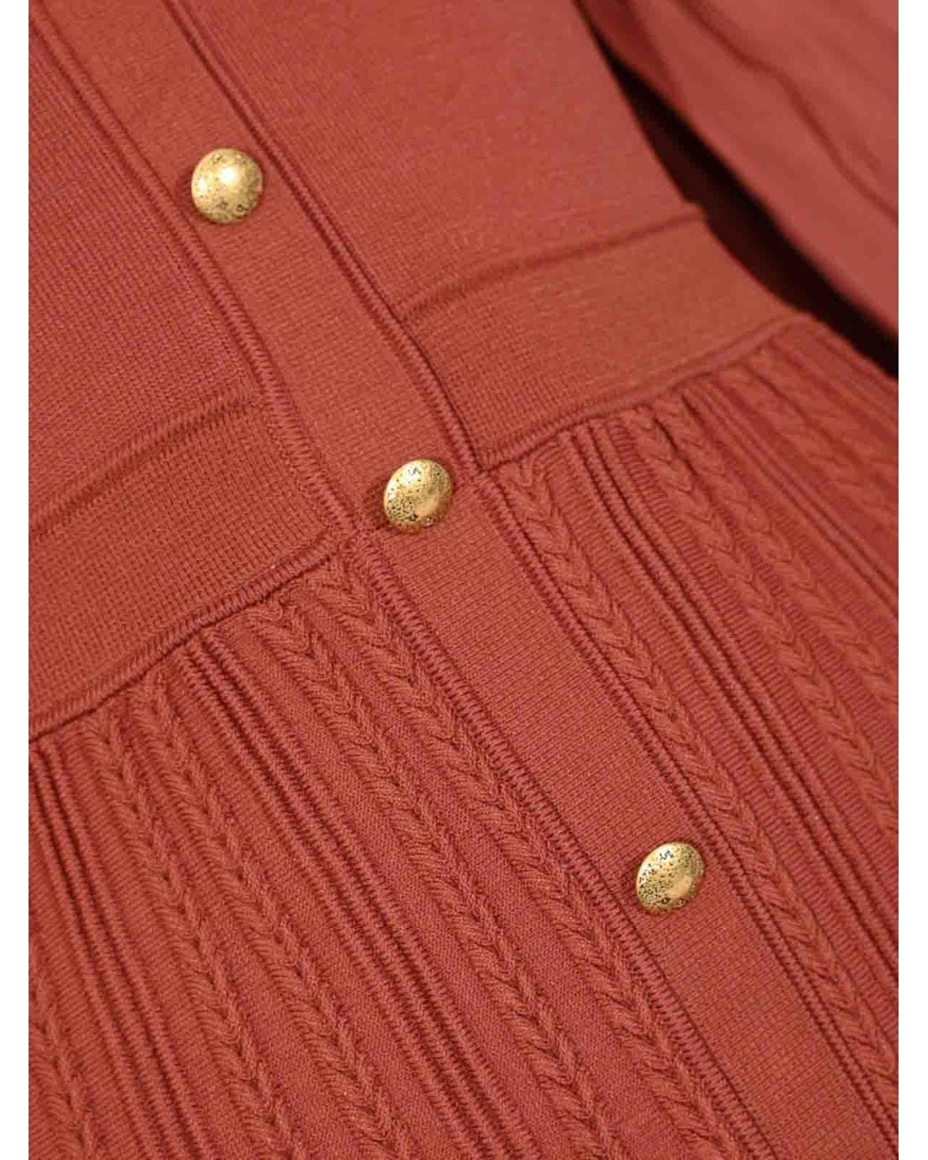 Twinset Red Long Trompe-Lil Dress