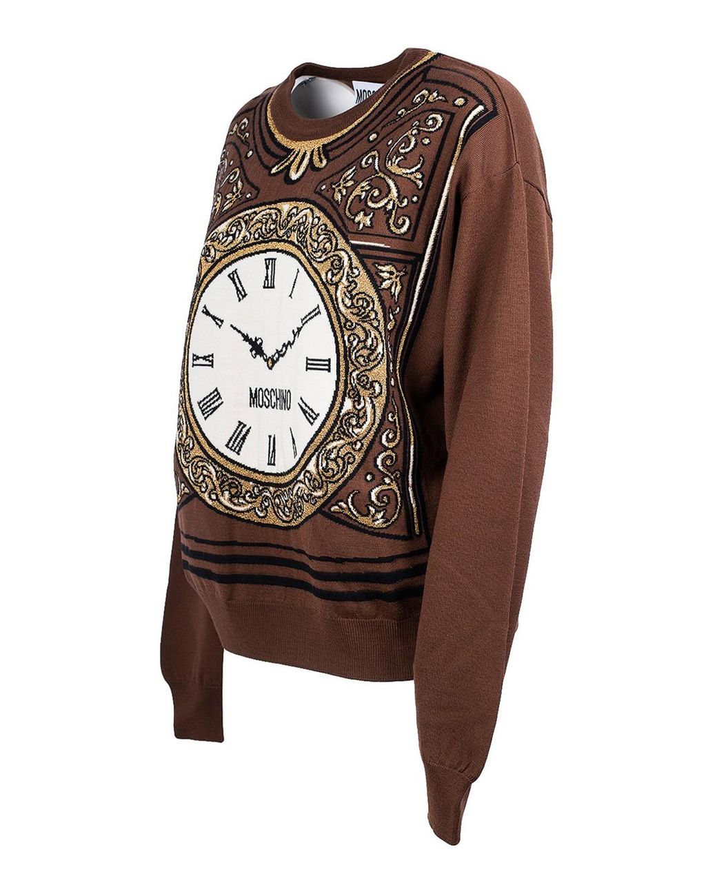 Moschino Brown Clock Jumper