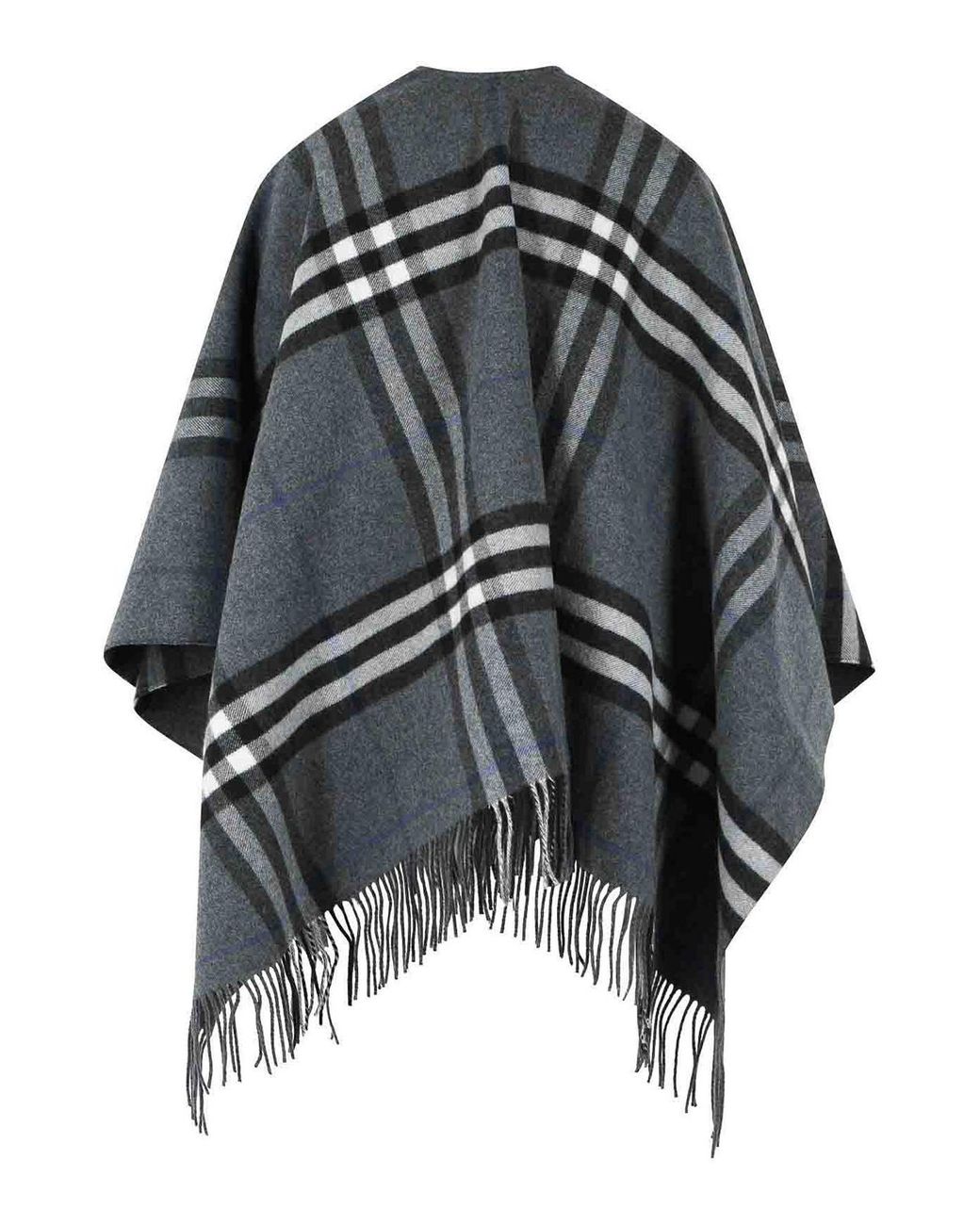 Burberry Black Check' Cashmere Cape