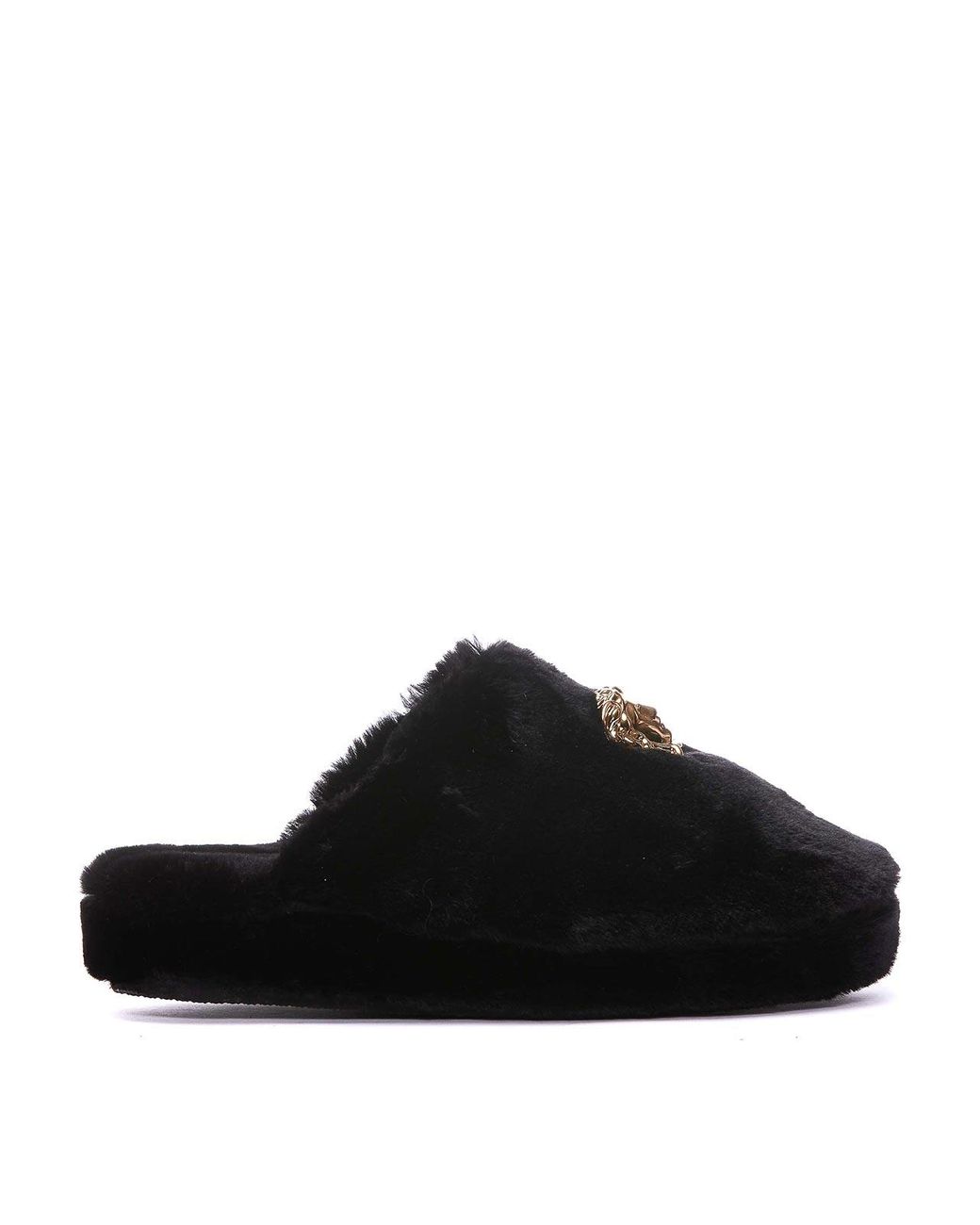 Versace Black Medusa Slippers for men