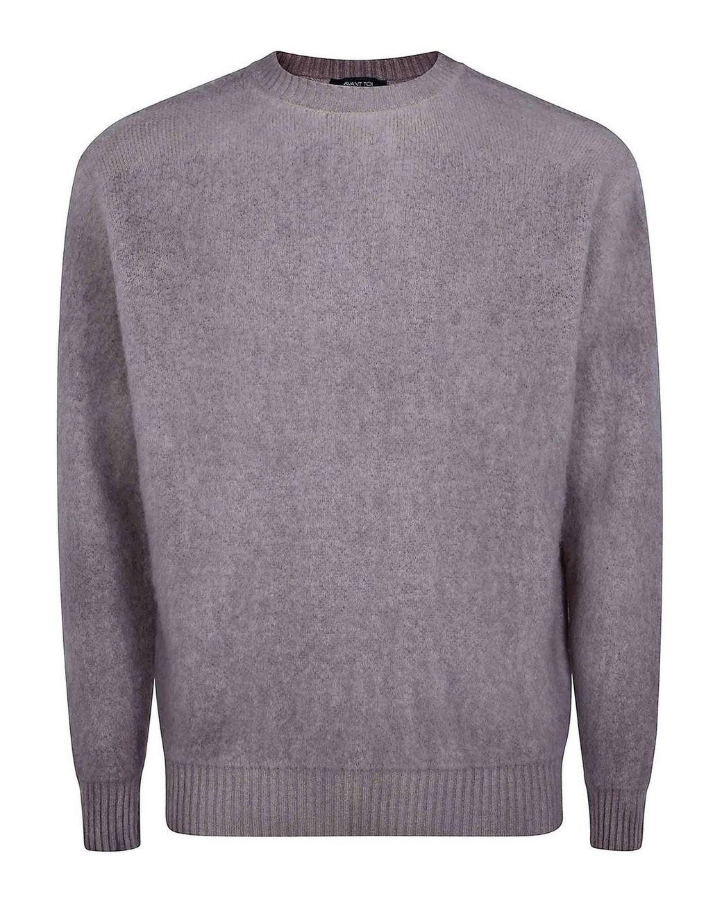 Avant Toi Gray Round Neck Pullover for men