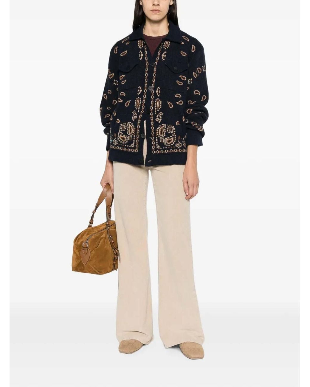 Alanui Black Bandana Jacquard Jacket
