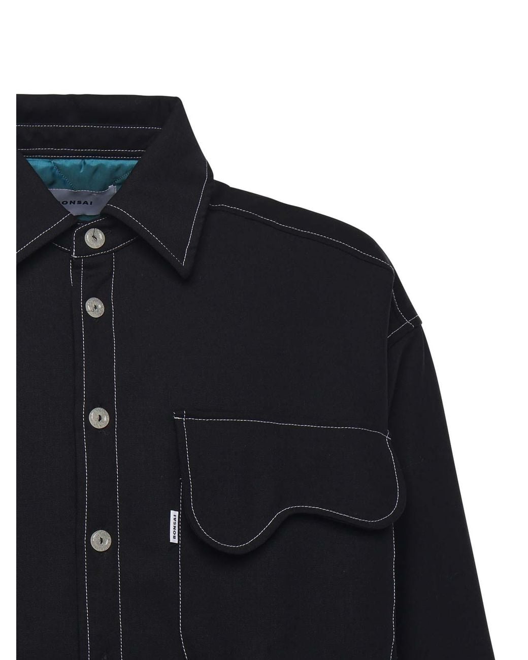 Bonsai Blue Overshirt With Chest Pocket for men
