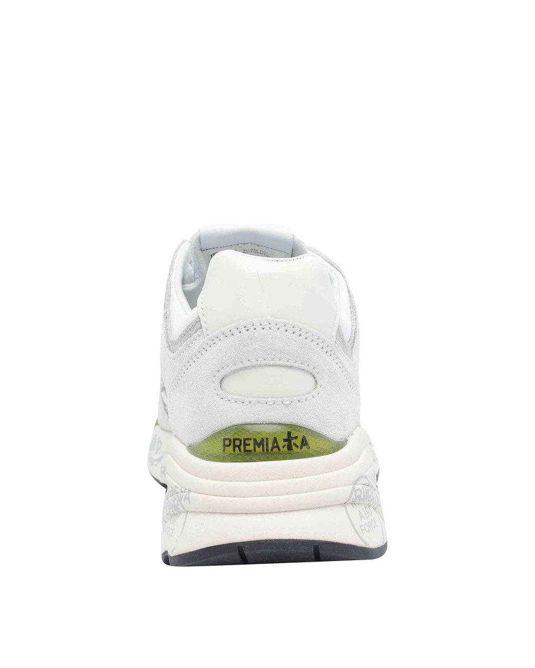 Premiata White Low-Top Sneakers With Textured Panels And Chunky Sole