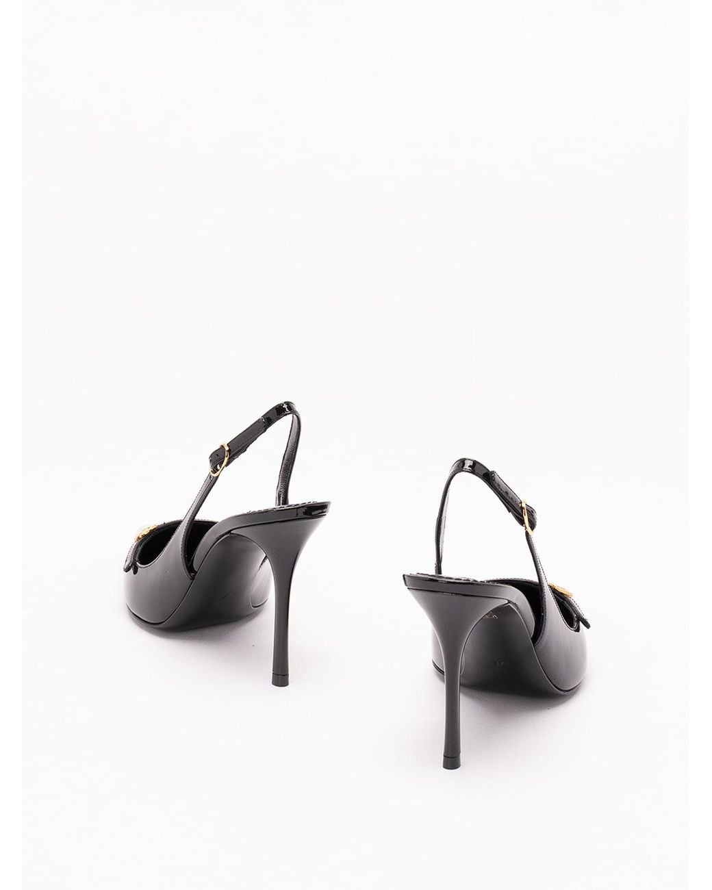 Dolce & Gabbana Black Patent Leather Slingback