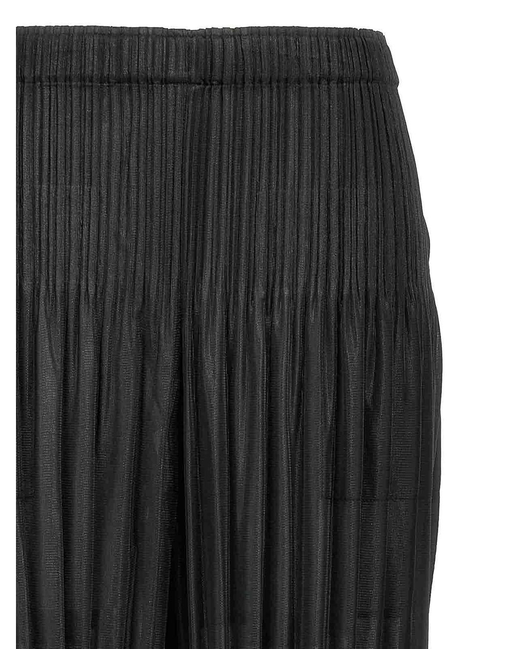 Pleats Please Issey Miyake Fluffy Basics Pants in Black | Lyst