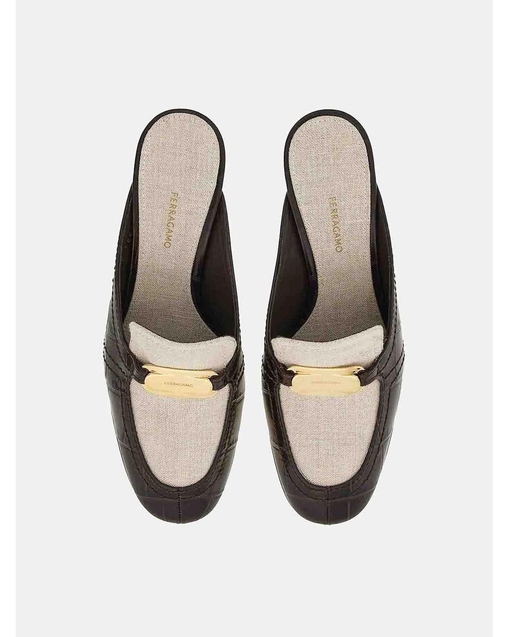 Ferragamo White Sabot