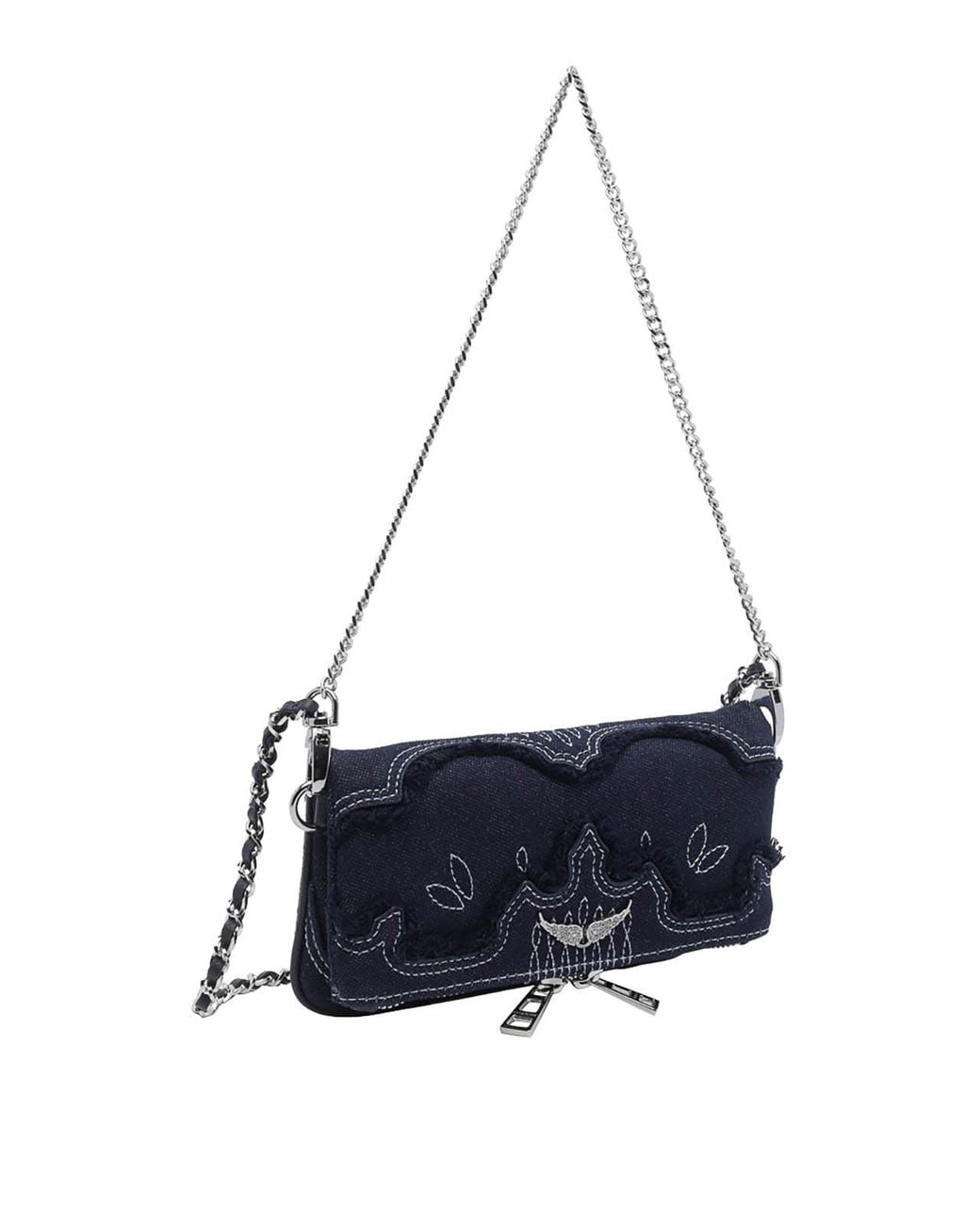 Zadig & Voltaire Blue Denim Rock Crossbody Bag