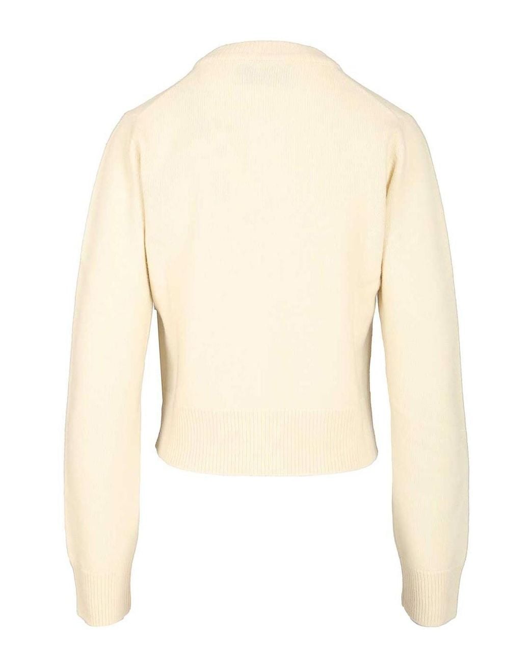 AMI Natural Ami Crew Neck Cardigan