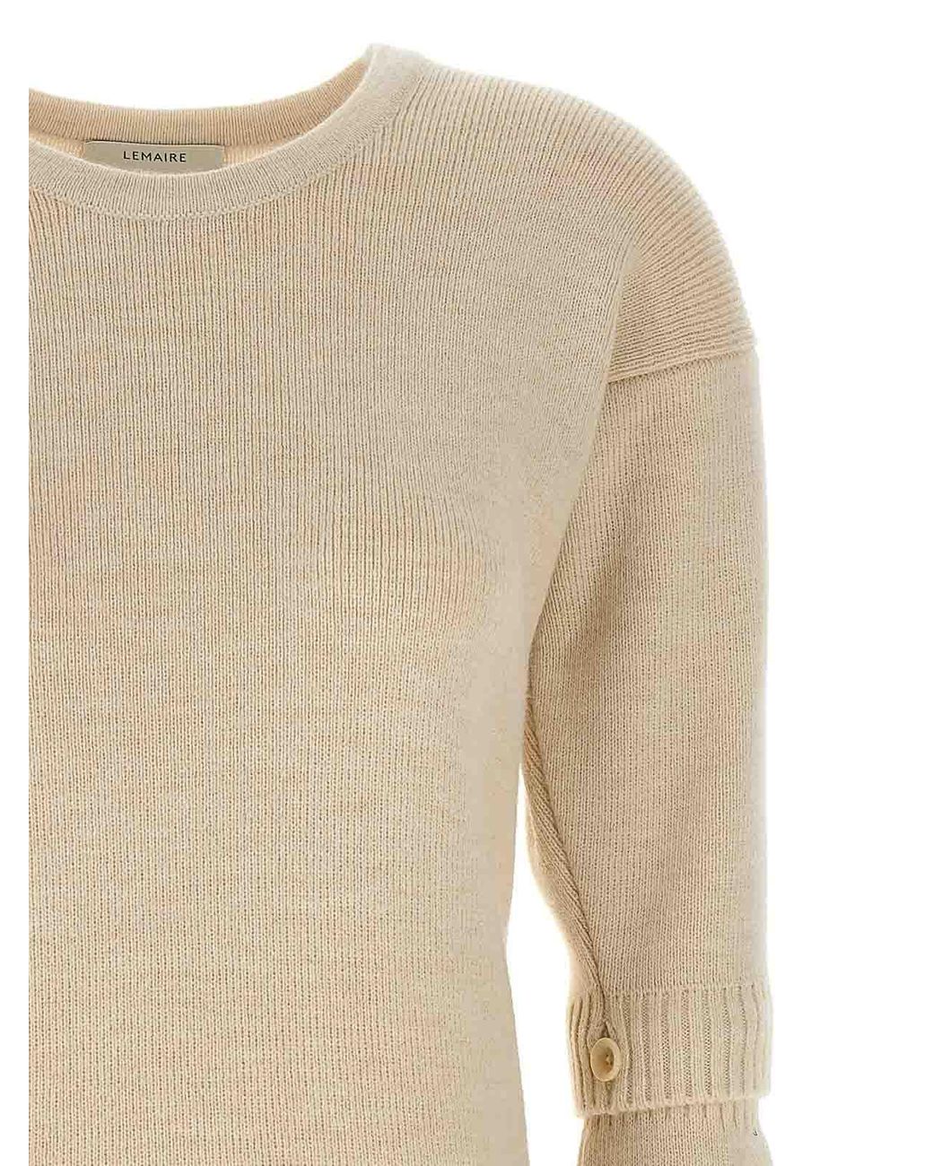 Lemaire Natural Knitted Dress With Removable Sleeves