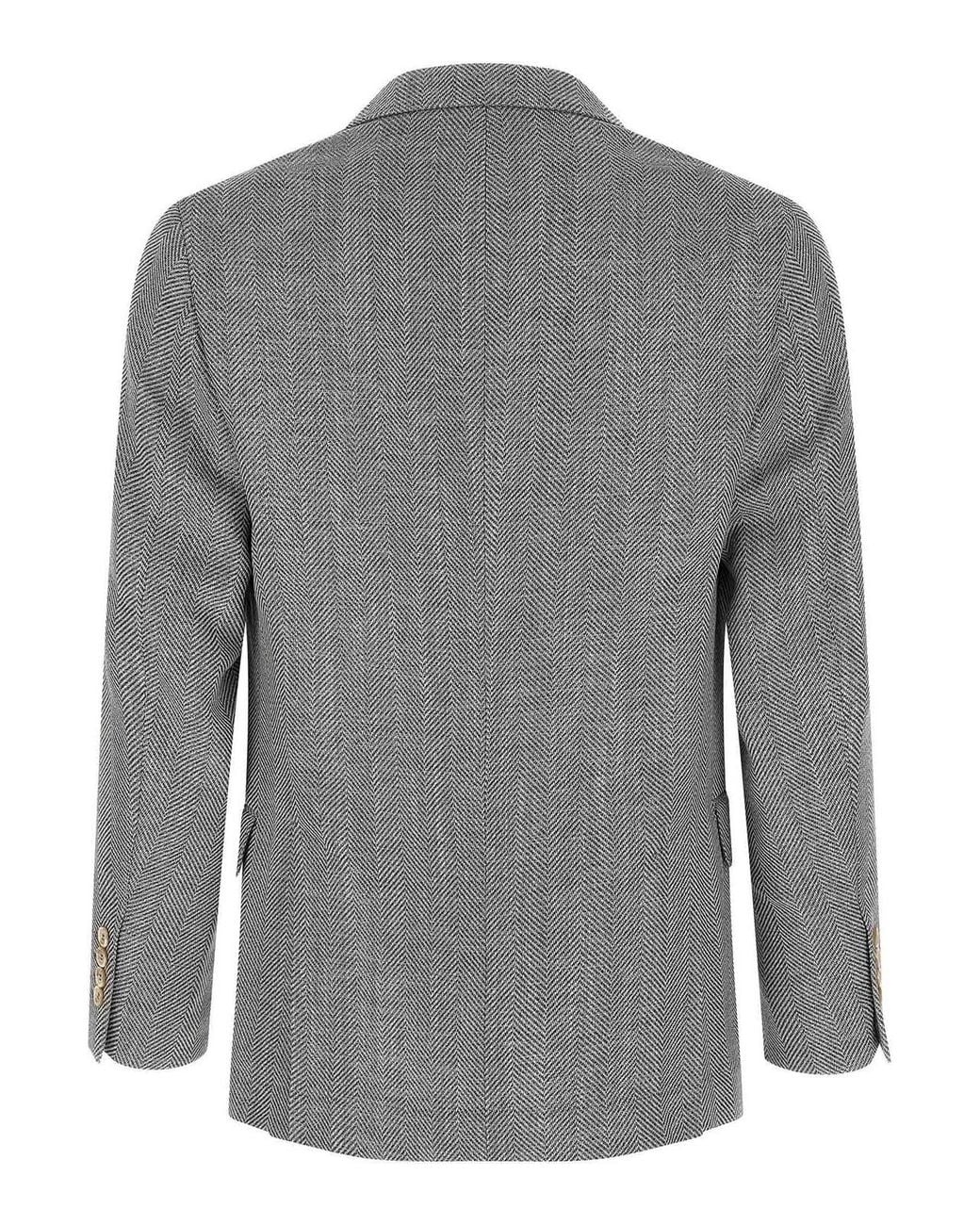 Blazer Brunello Cucinelli pour homme en coloris Gray