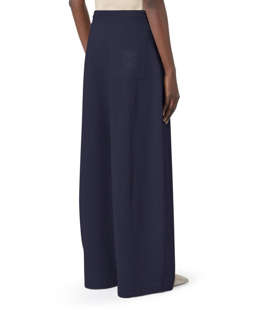Max Mara Blue Barrel Leg Pants