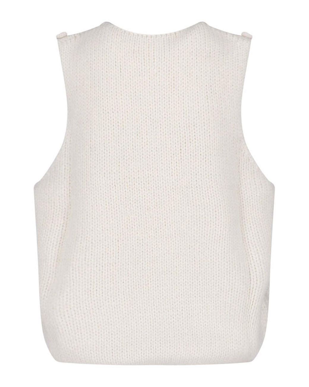 Pampa The Brand White Alpaca Wool Tank Top