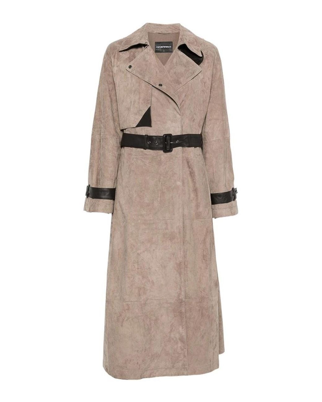 Emporio Armani Natural Leather Trench Coat