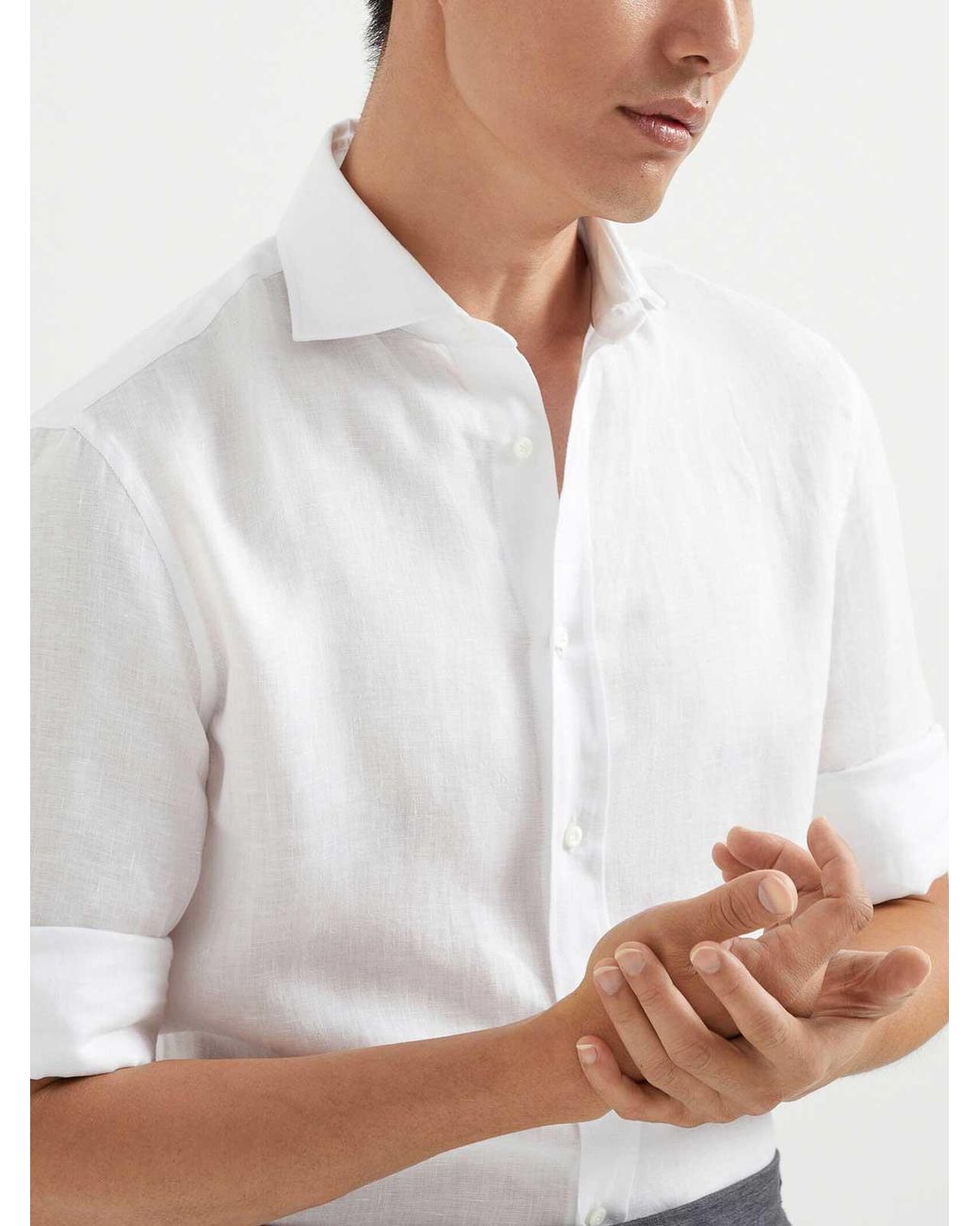 Brunello Cucinelli White Shirt for men