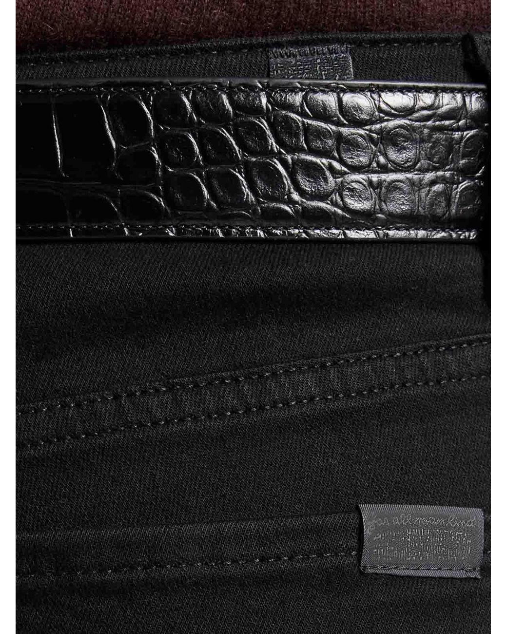 Vaqueros Rectos 7 For All Mankind de color Black