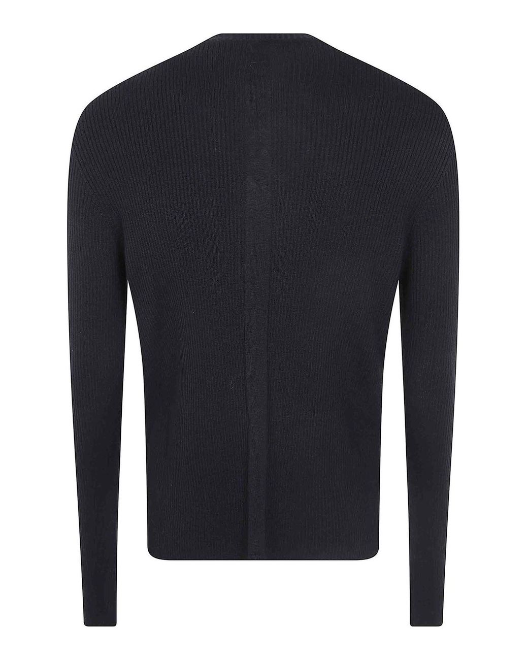 Rick Owens Blue Ribbed Geo Sweater for men