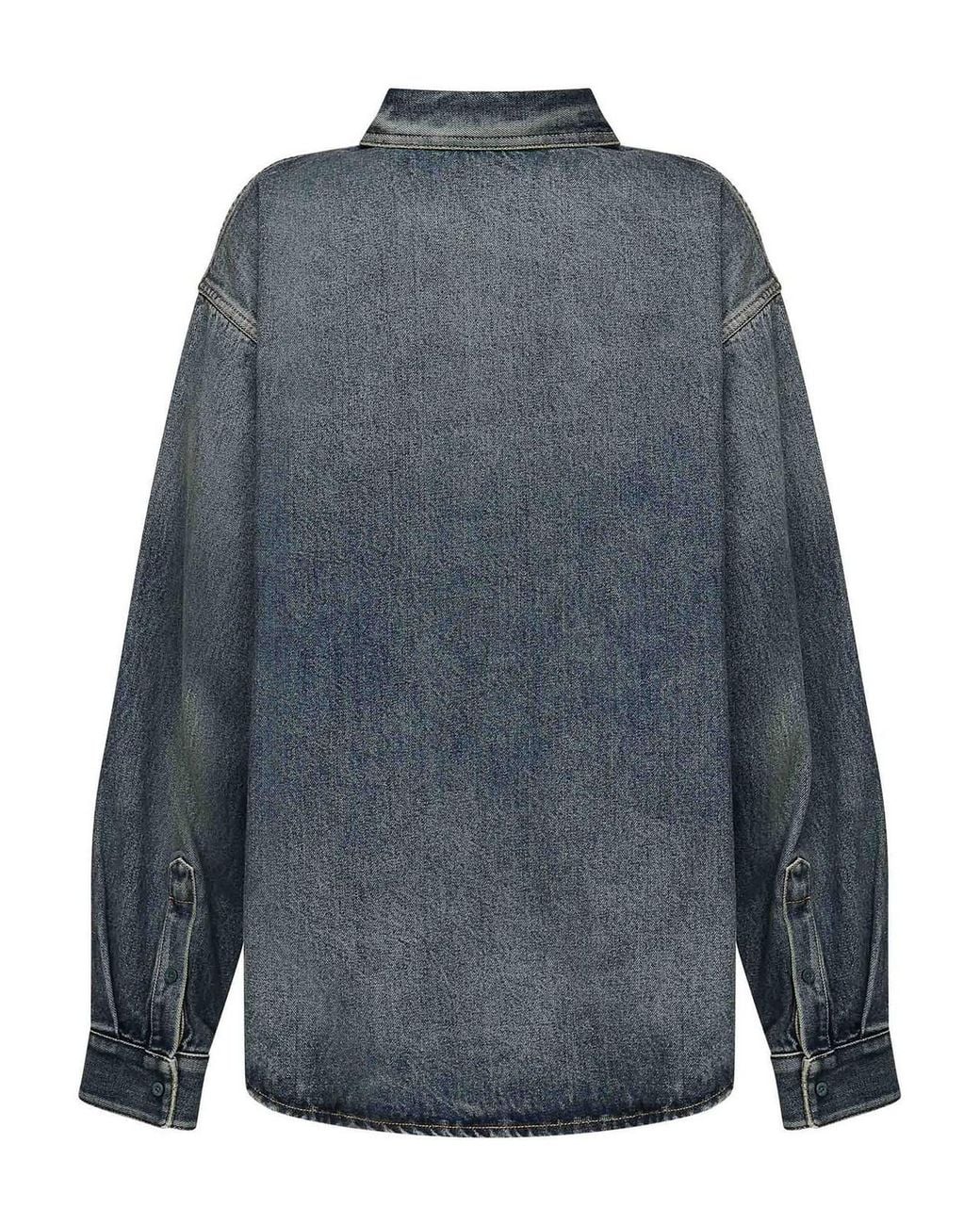 Balenciaga Blue Cotton Shirt With Chest Pocket